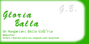 gloria balla business card